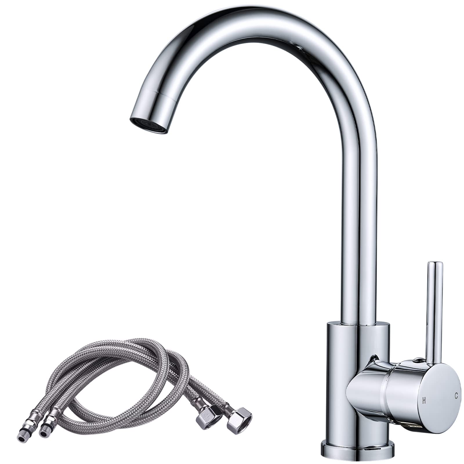 NewEast Kitchen Mixer Tap – Stainless Steel Monobloc Sink Faucet
