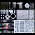 Jolof Store 284Pcs Resin Jewelry Molds Set – Silicone Epoxy DIY Pendant Kit