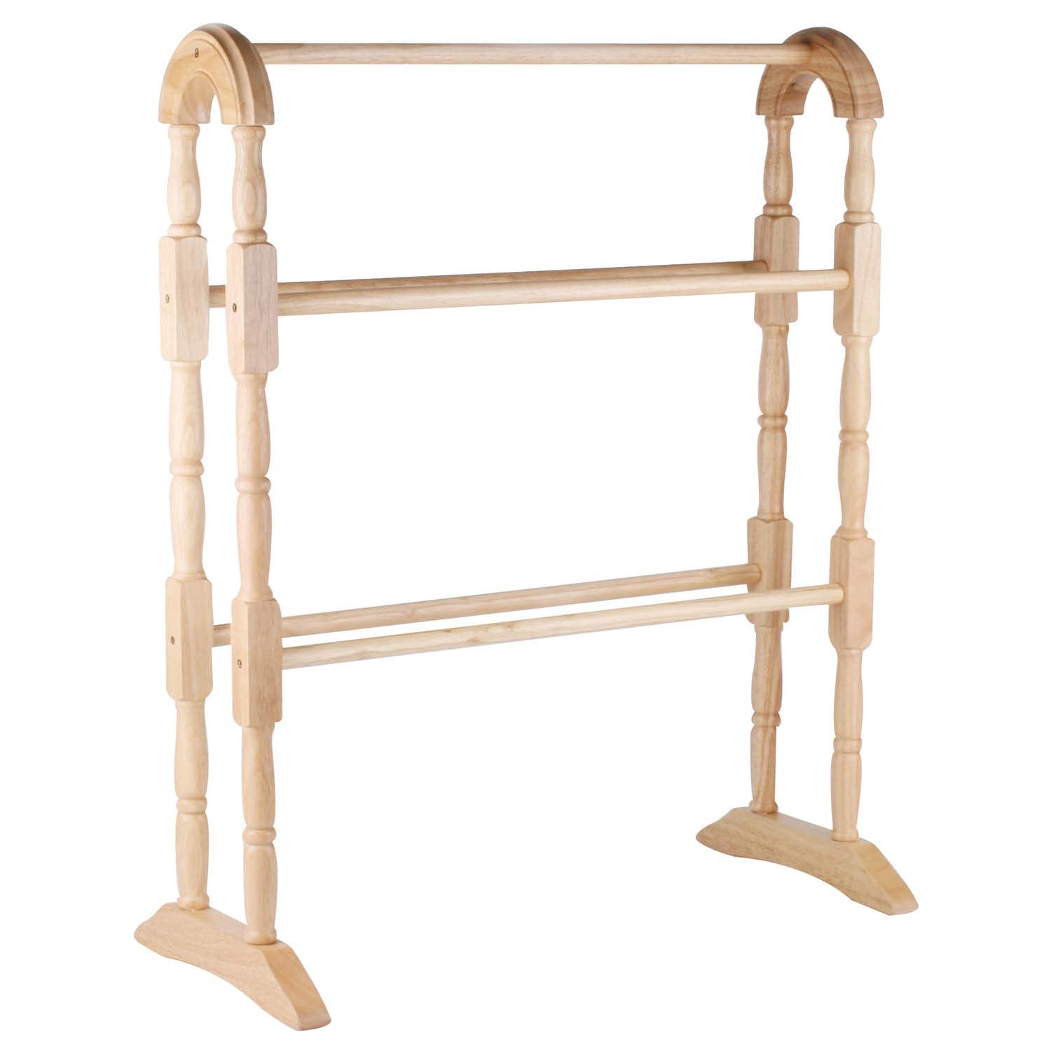 Apollo Rubber Wood Towel Rail – Natural Hevea Towel Rack