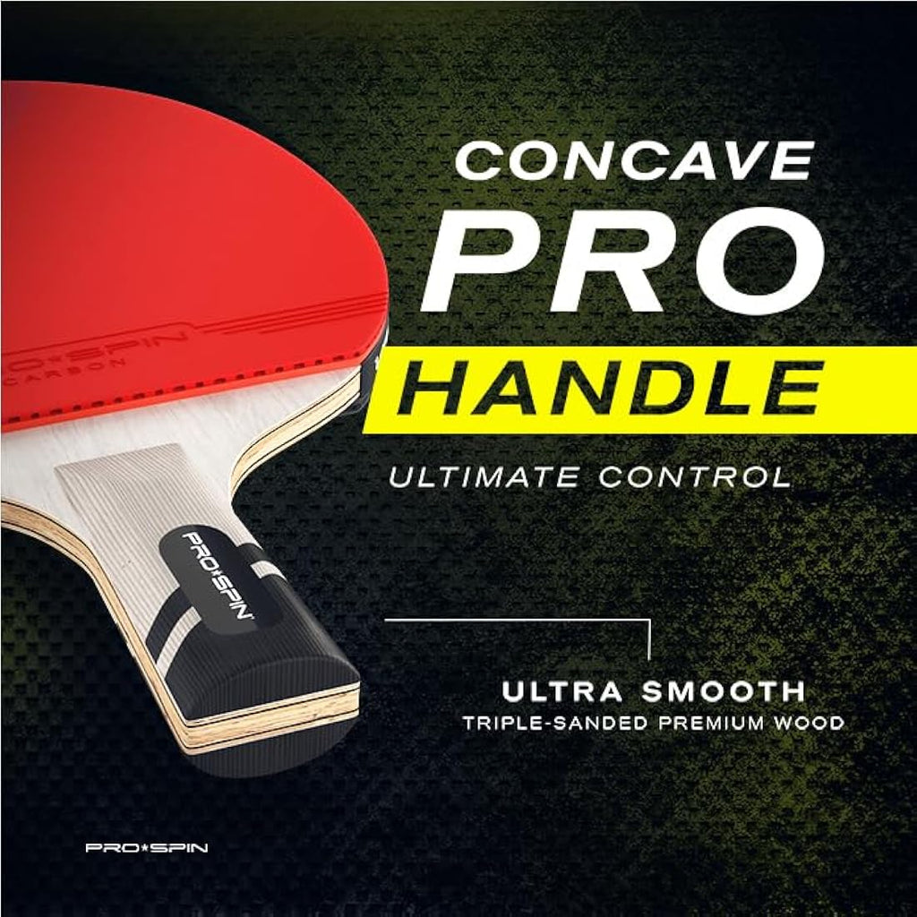 PRO SPIN Carbon Table Tennis Bat – 7-Ply Blade Penhold Grip Paddle