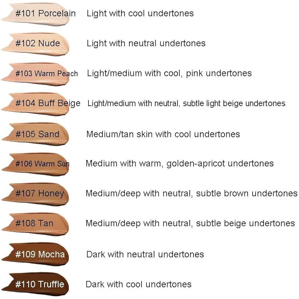 ABRUS Phoera Full Coverage Liquid Foundation – Soft Matte 24HR Waterproof