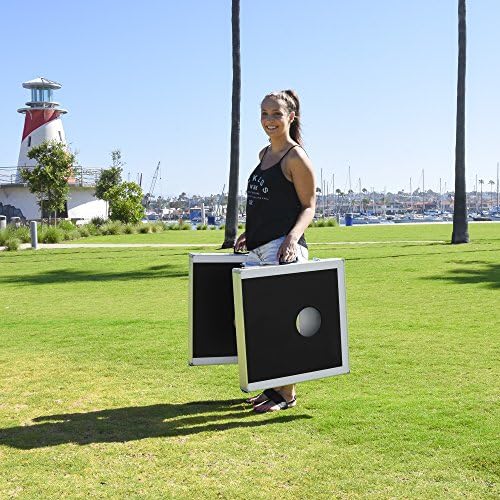 GoSports Aluminum Cornhole Game Set – 4x2 ft Regulation Size with 8 Bags