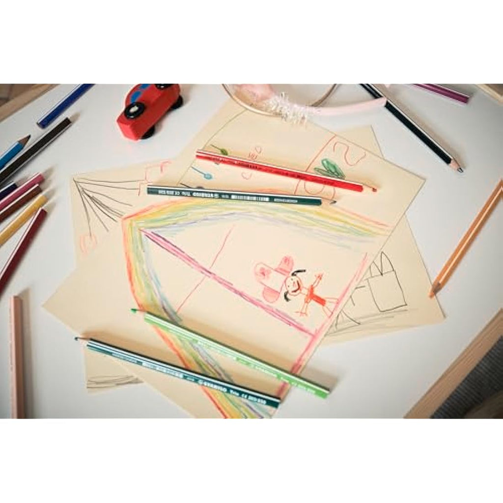 STABILO Trio Thick Triangular Colouring Pencils - Classpack of 96