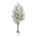 Alupssuc 4FT Artificial Olive Tree with White Pot | Faux Indoor Floor Plant