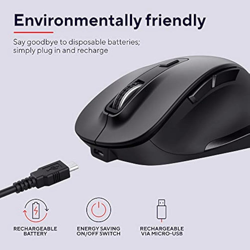 Trust Fyda Ergonomic Wireless Mouse – Rechargeable & Sustainable