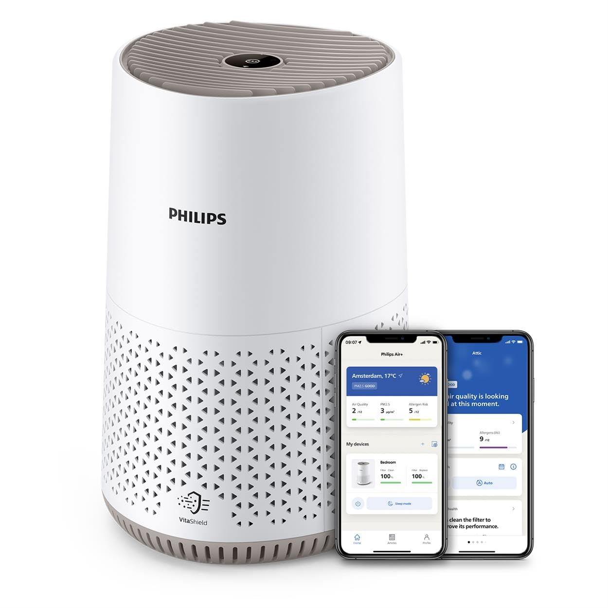 Philips 600 Series Air Purifier | HEPA Filter for Allergies | White