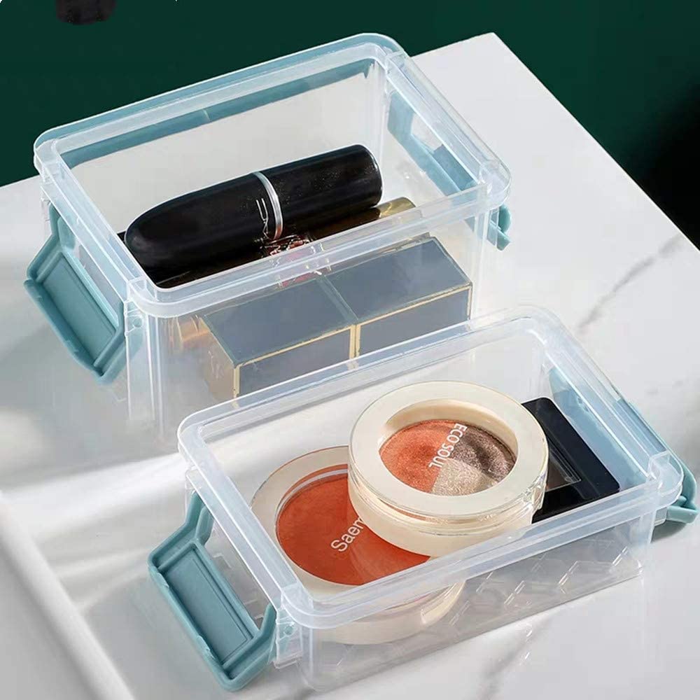 6 Pack Small Plastic Storage Boxes with Lids, Mini Organiser Boxes - image 3