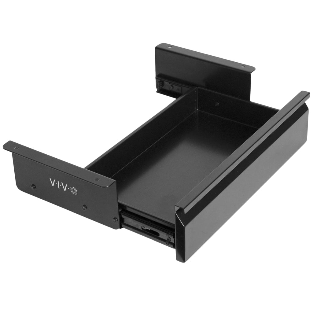 VIVO 40 cm Under Desk Mounted Sliding Pull-out Drawer without Shell for Office Desk, Storage Organizer for Sit Stand Workstation, Black, DESK-AC03A-B - image 1