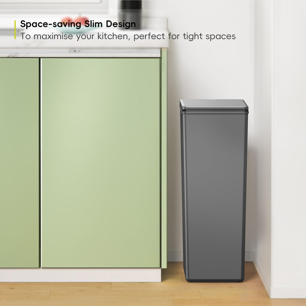 EKO Morandi 40L Touch Top Recycling Bin – Dark Grey Modular Kitchen Bin