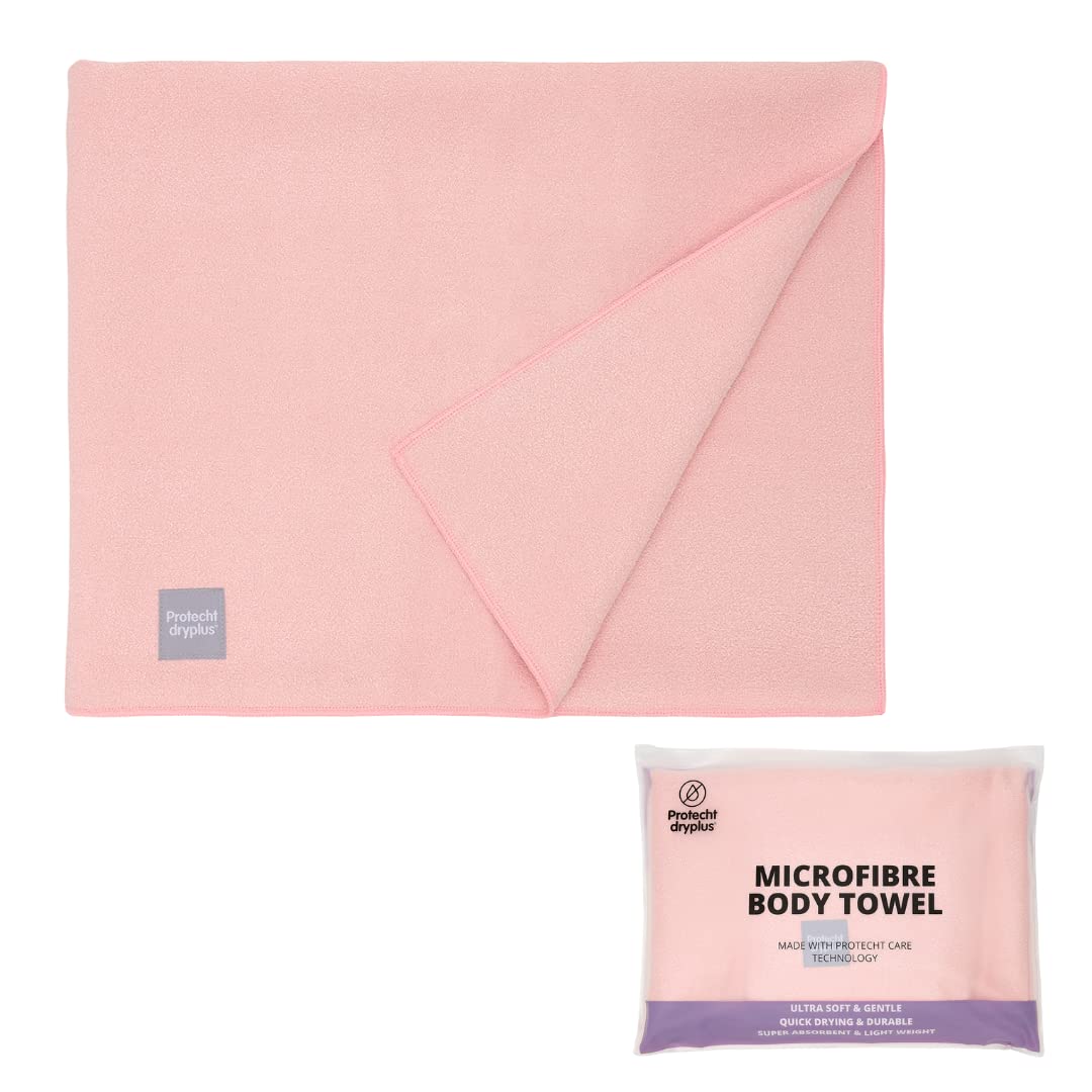 PROTECHT DRYPLUS Microfiber Body Towel – Quick-Dry & Compact – Pink