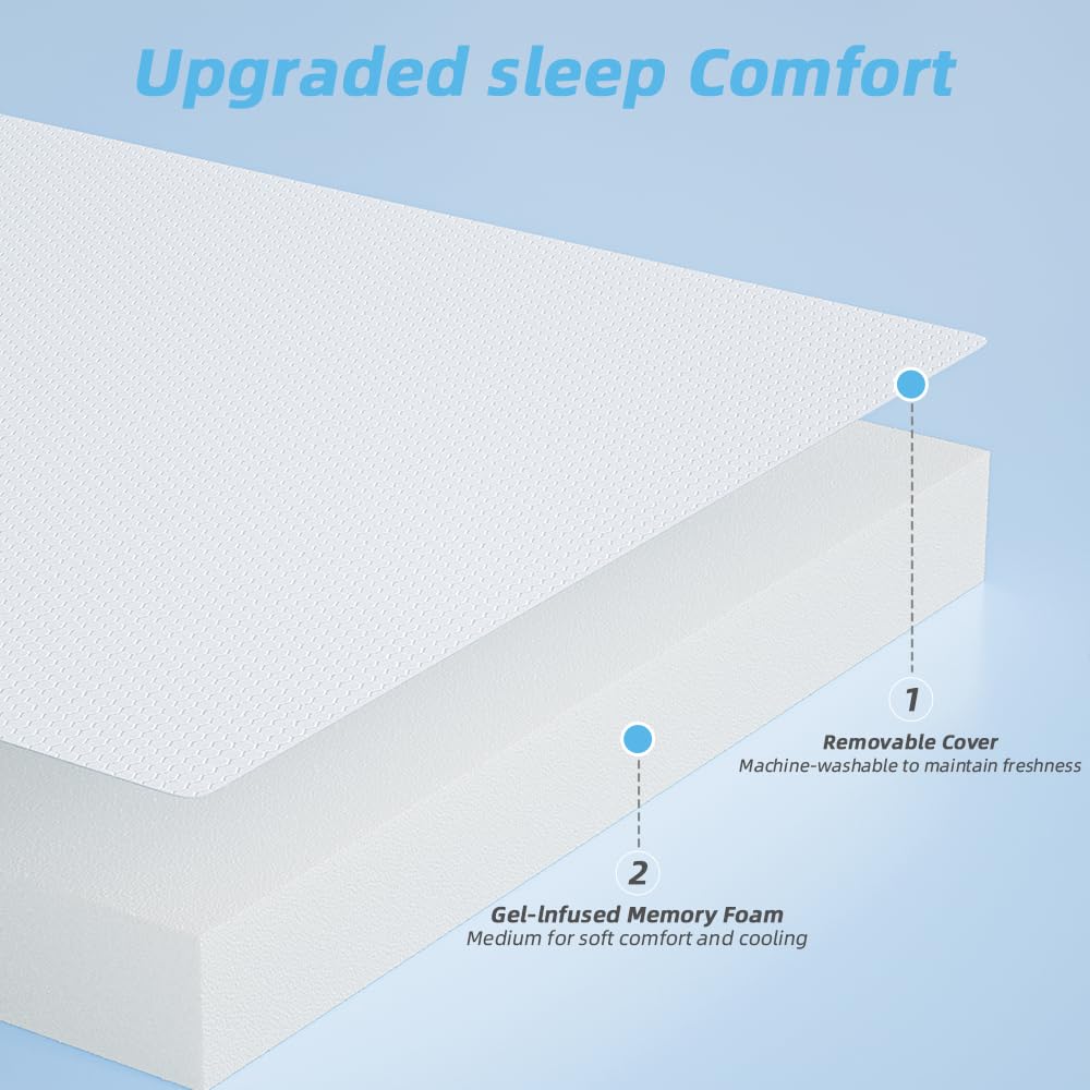 Gwydre Single Memory Foam Mattress - 10cm High Density Ventilated Bed