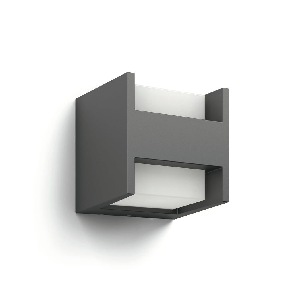 Philips Arbour LED Outdoor Wall Light | Anthracite Up & Down Garden Lamp