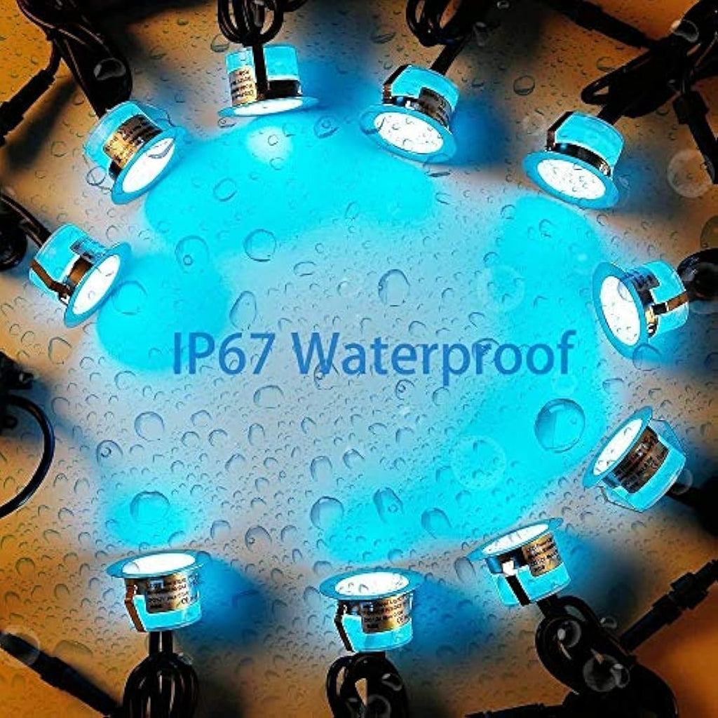 GEYUEYA RGB LED Decking Lights – WiFi Smart IP67 Waterproof Lamps (6 Pack)