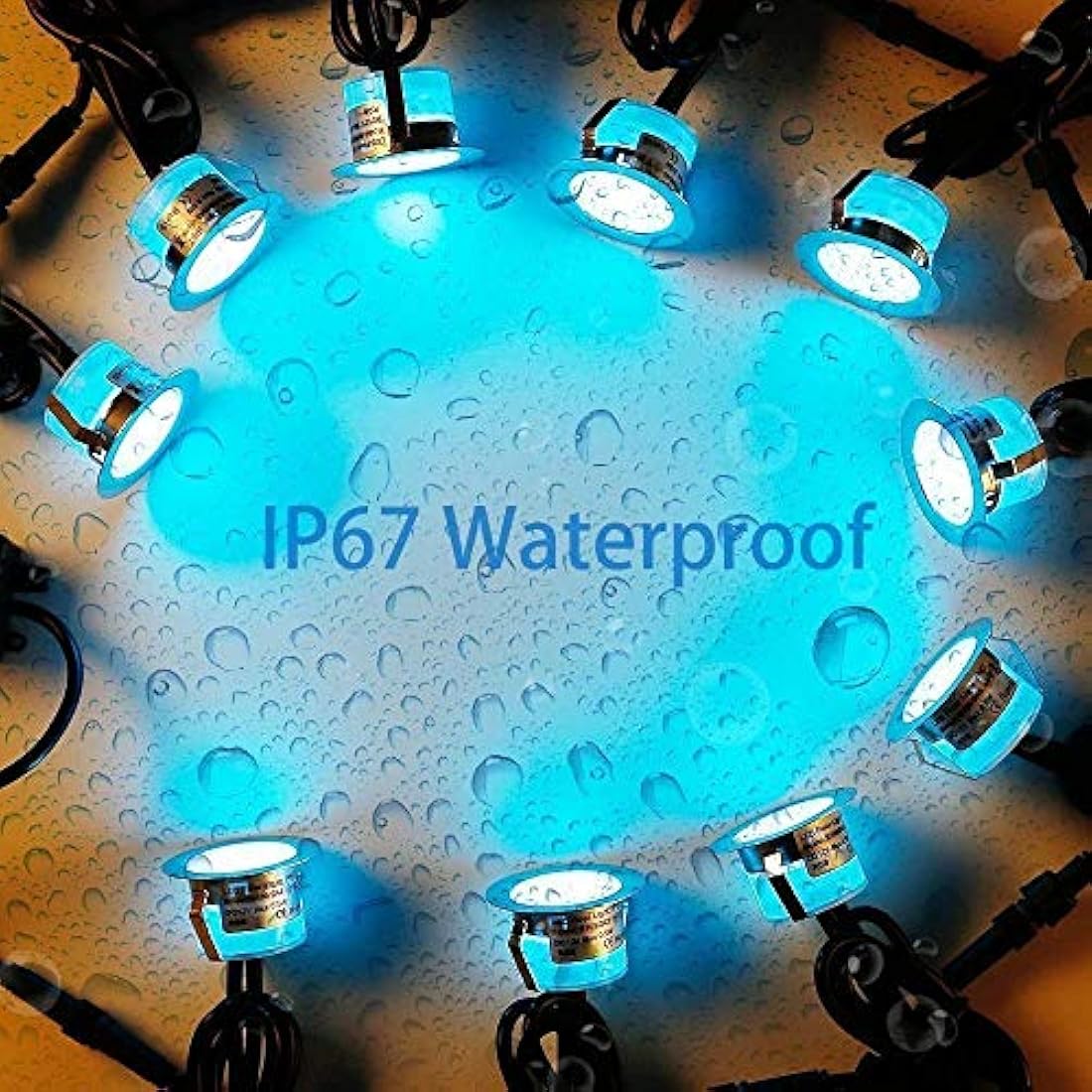 GEYUEYA RGB LED Decking Lights – WiFi Smart IP67 Waterproof Lamps (6 Pack)