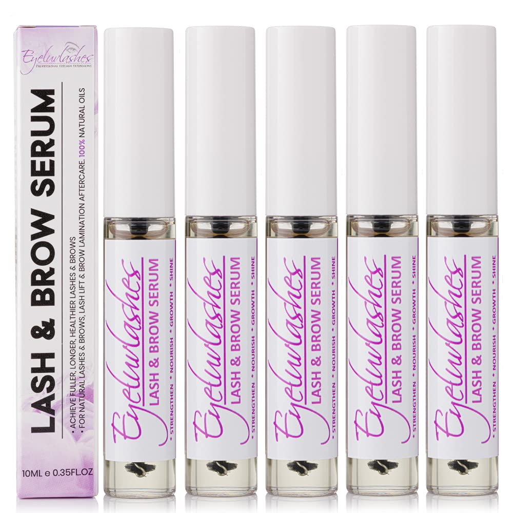 Eyeluvlashes Lash and Brow Growth Serum | Vegan Natural Oils | 5 Pack