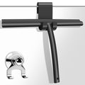 28cm Silicone Shower Squeegee with Suction Hook – Black
