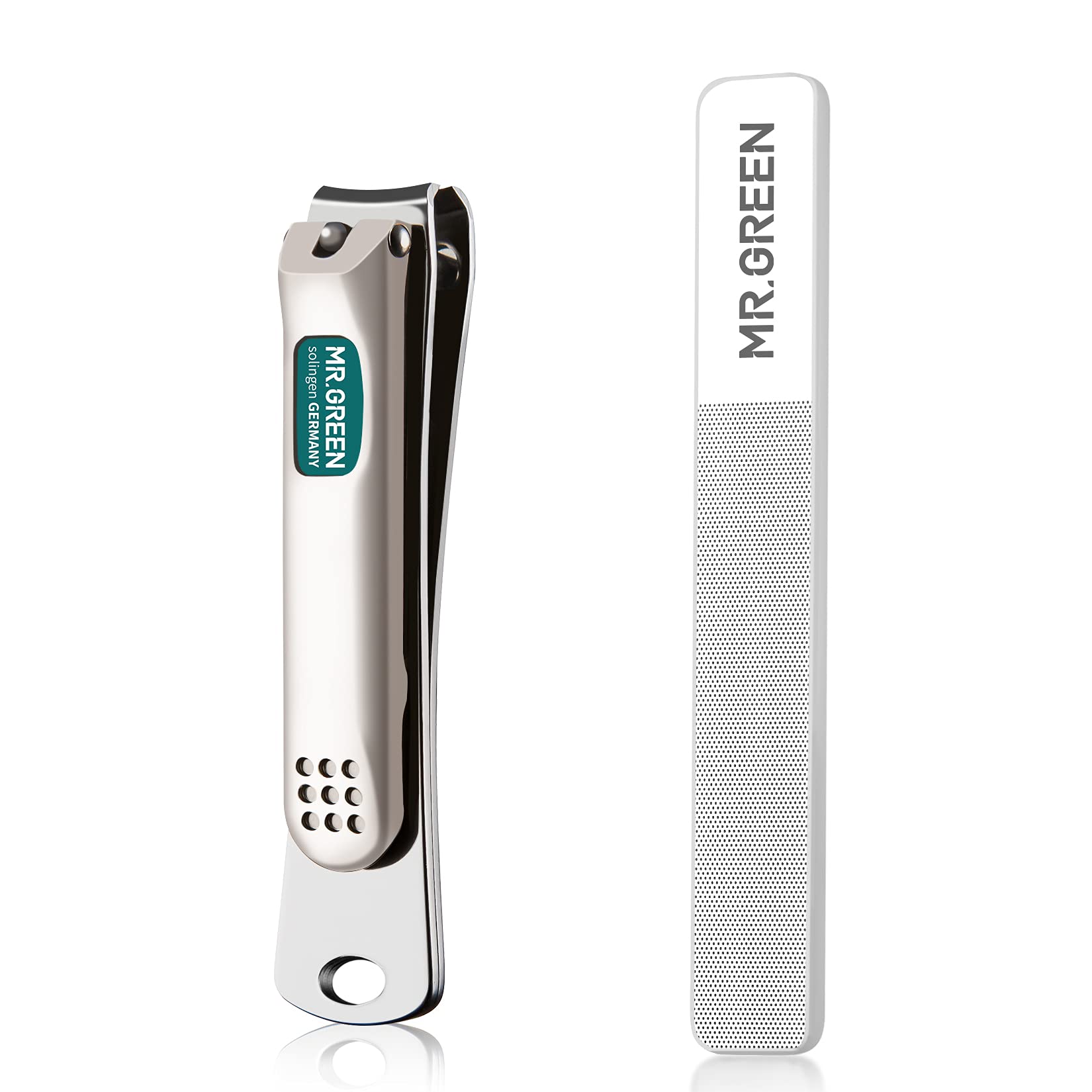 MR.GREEN Stainless Steel Nail Clippers with Glass File – Manicure Tools