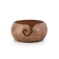 Mango Wood Yarn Bowl – Handmade Knitting & Crochet Holder