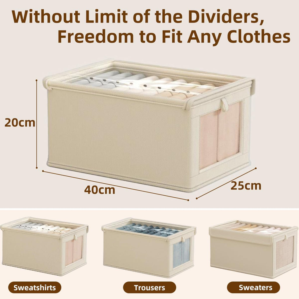 Tosoda Wardrobe Storage Organiser Boxes with Lids for Clothes Trousers - image 4