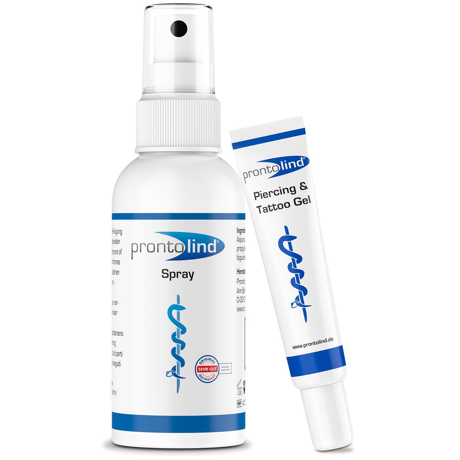 ProntoLind Piercing Care Set – 75ml Spray & 10ml Gel Vegan Aftercare