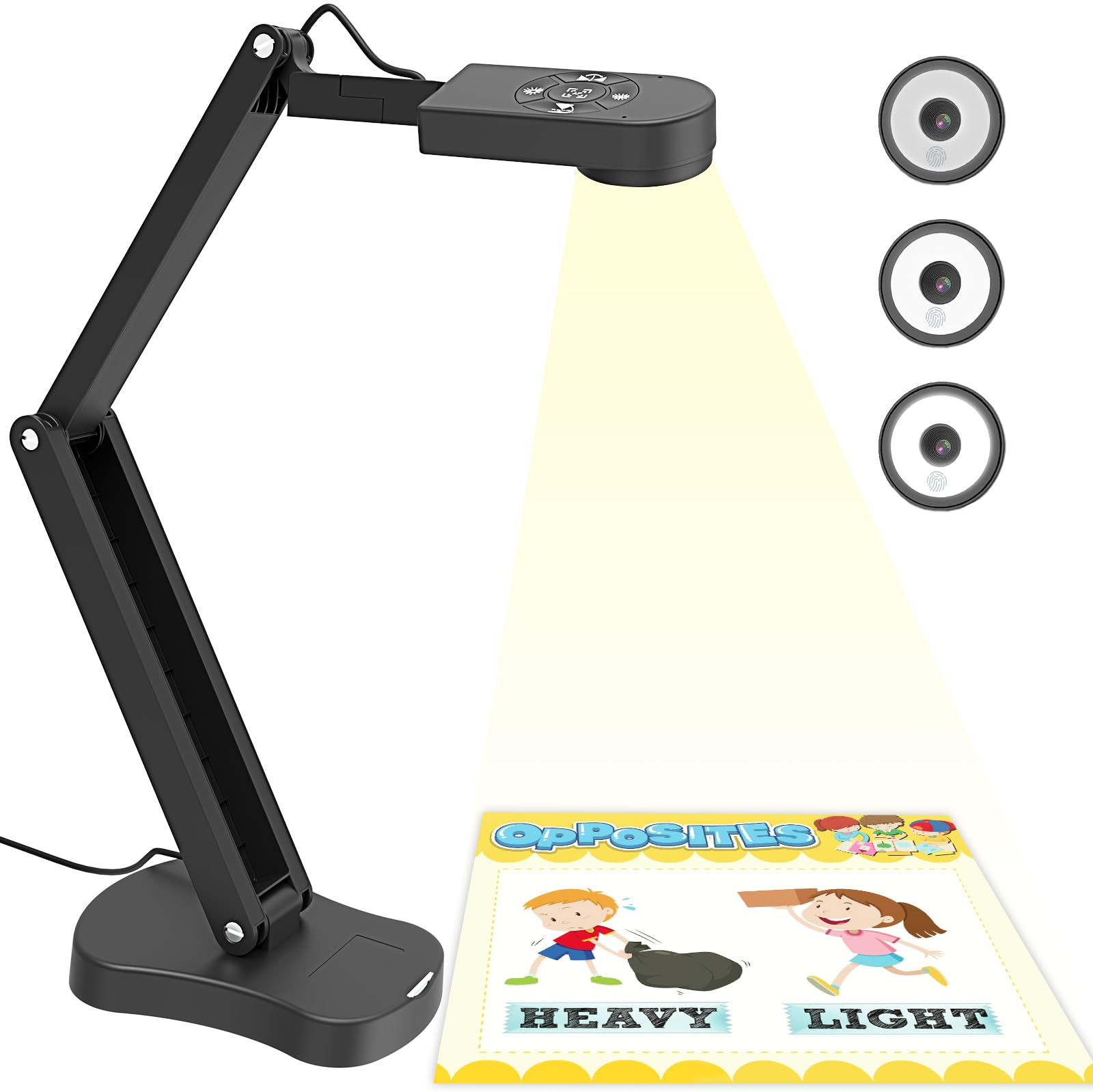 PAKOTOO 8MP USB Document Camera & Visualiser with Dual Mic & LED