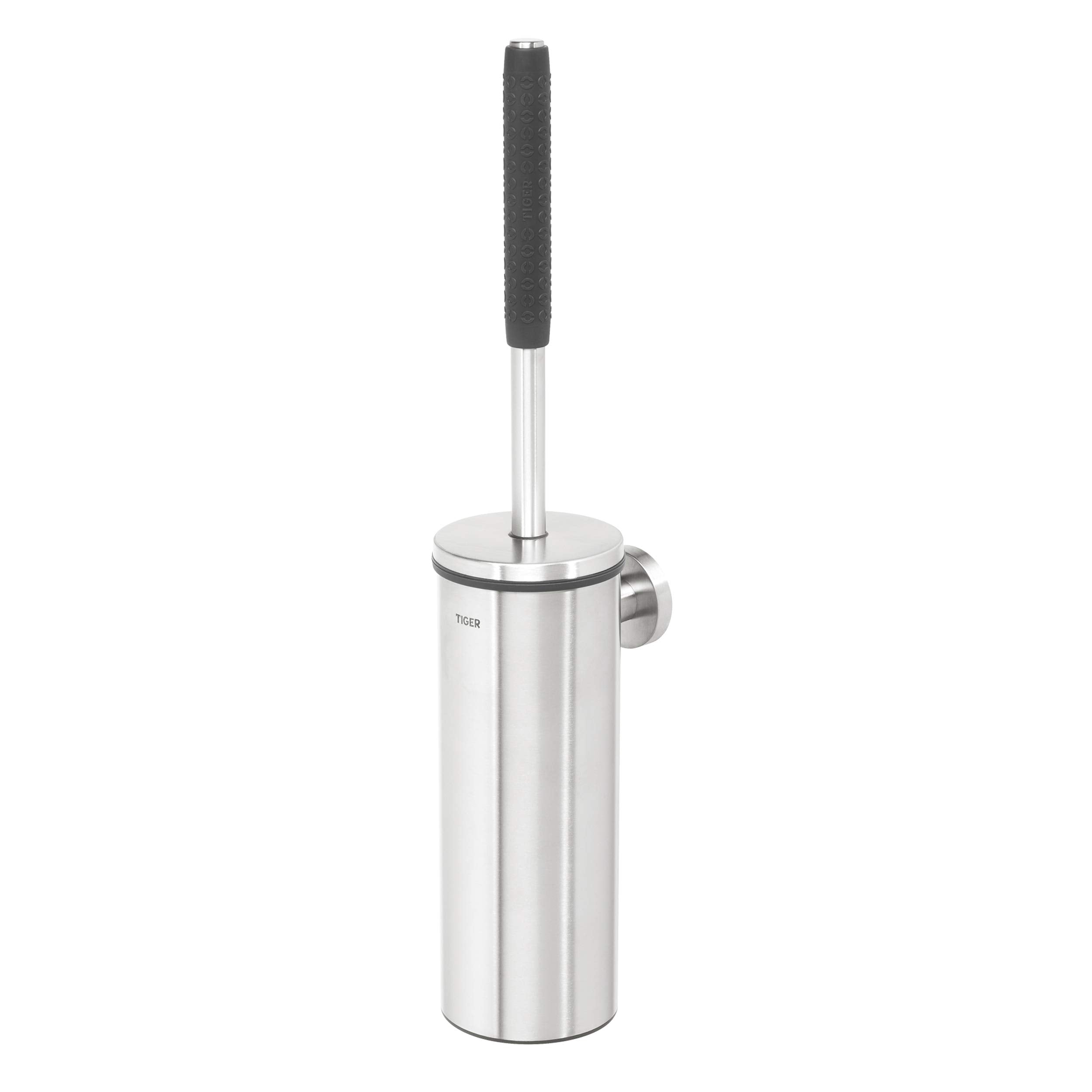 Tiger Boston Toilet Brush and Holder | Brushed Stainless Steel – 46.9cm