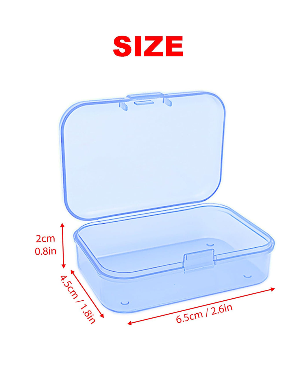 Forever bene 30 Blue Mini Parts Boxes with Lids, 30 Pieces, Blue, each piece measures 6,5 × 4,5 × 2 cm - image 5