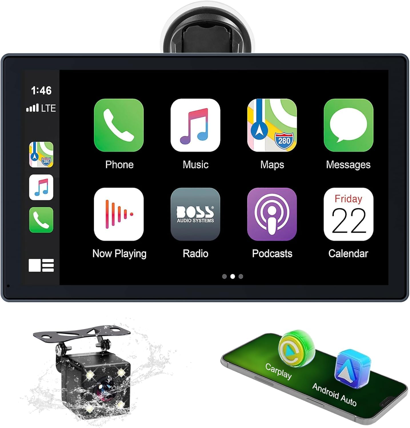 9 Inch Wireless CarPlay & Android Auto Portable Car Stereo