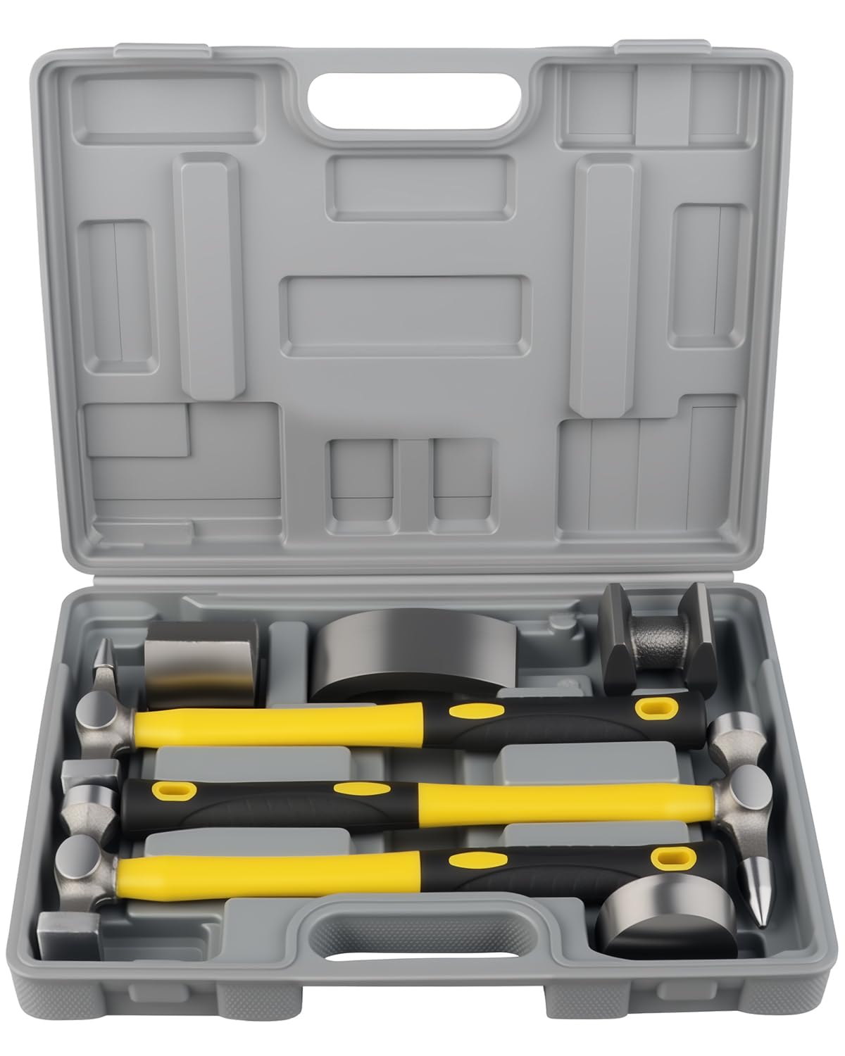7Pc Panel Beating Kit – Auto Body Repair Hammer and Dolly Set
