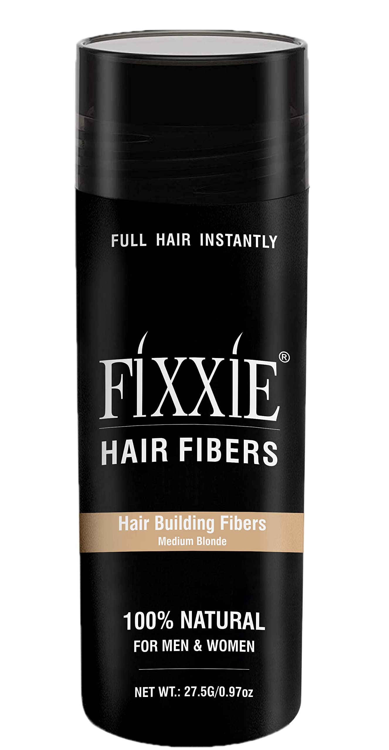 FIXXIE Hair Fibres for Thinning Hair | Keratin Concealer, Medium Blonde 27.5g