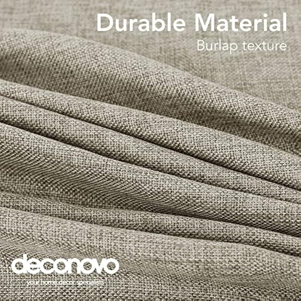 Deconovo Faux Linen Rectangle Tablecloth | Water Resistant 52x90in