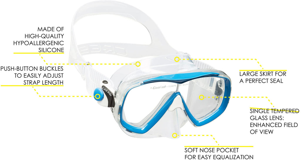 Cressi Estrella Jr Snorkeling Set – Kids Silicone Mask & Snorkel Combo
