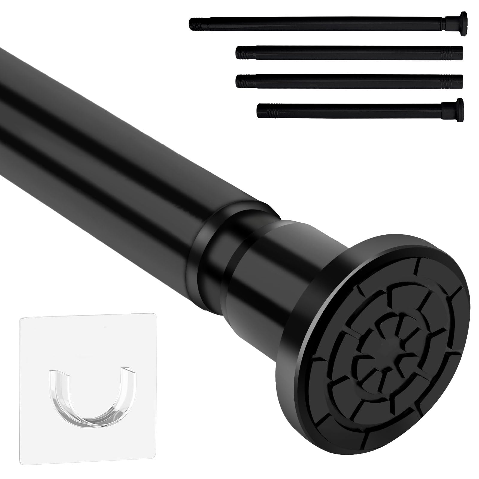 No-Drill Stainless Steel Tension Shower Rod, 71-165cm