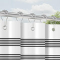 Lerores Black Striped Shower Curtain – Anti-Mould Washable Polyester