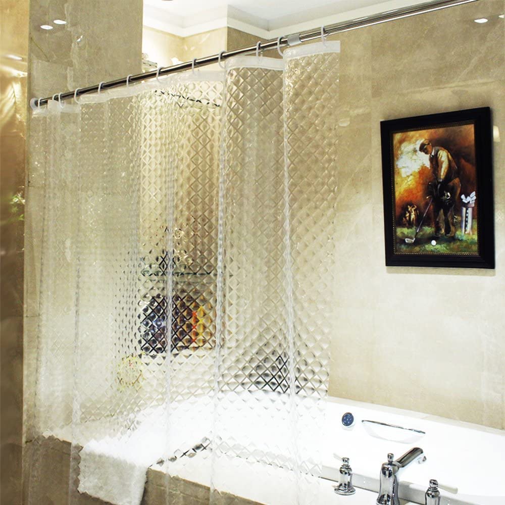 Ecooe EVA Shower Curtain | 3D Rhombus Waterproof Mildew Resistant 240x200cm