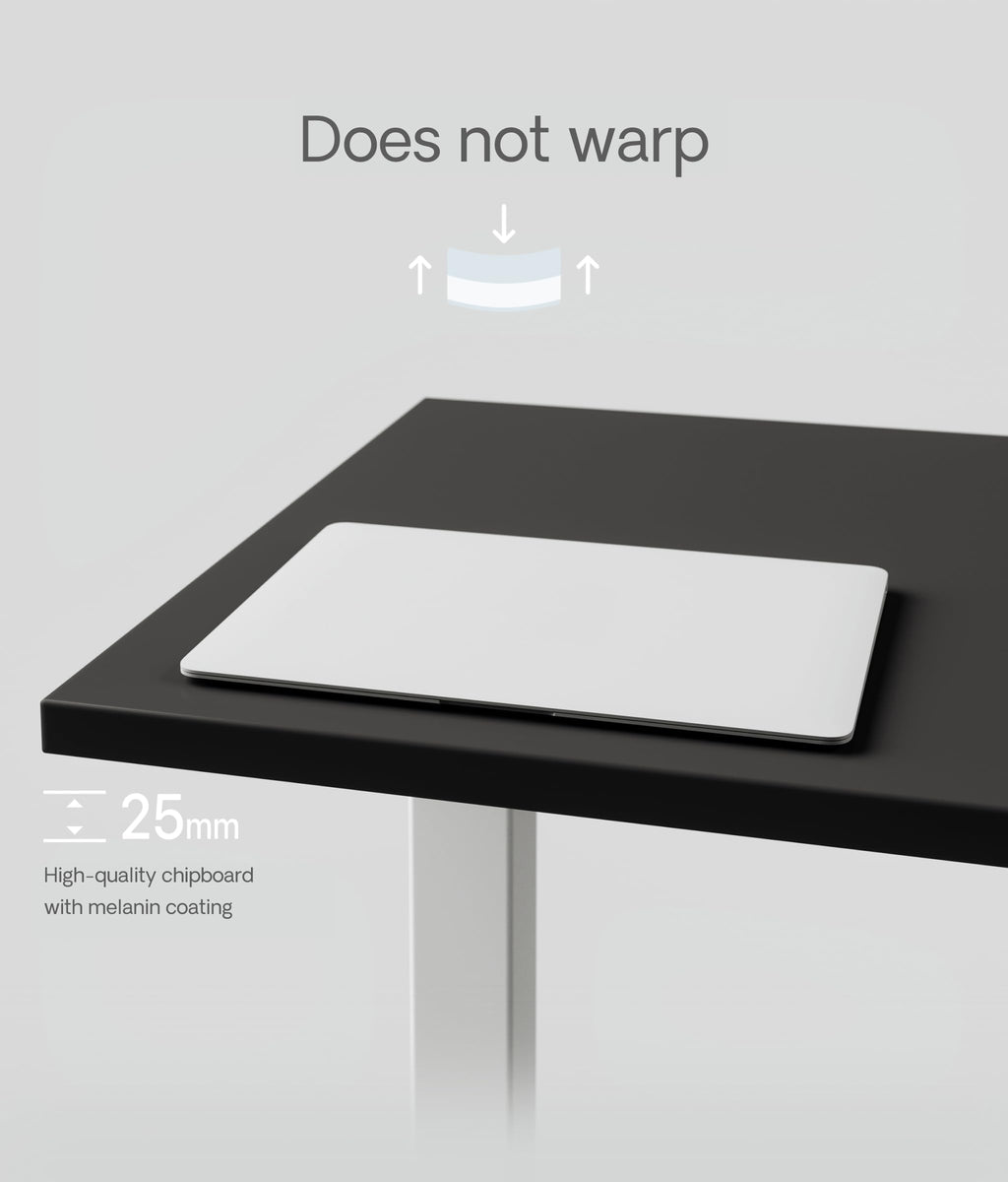 Desktronic Table Top 120 x 60 cm Desk Top - Perfect for Height-Adjustable Desks, Dining Tables and More - Made in Europe