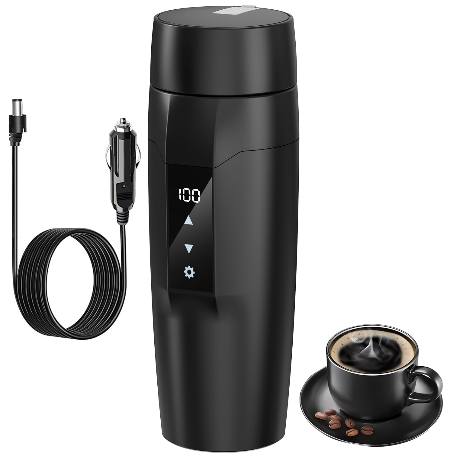 12V Portable Car Electric Kettle – 350ml Travel Mug