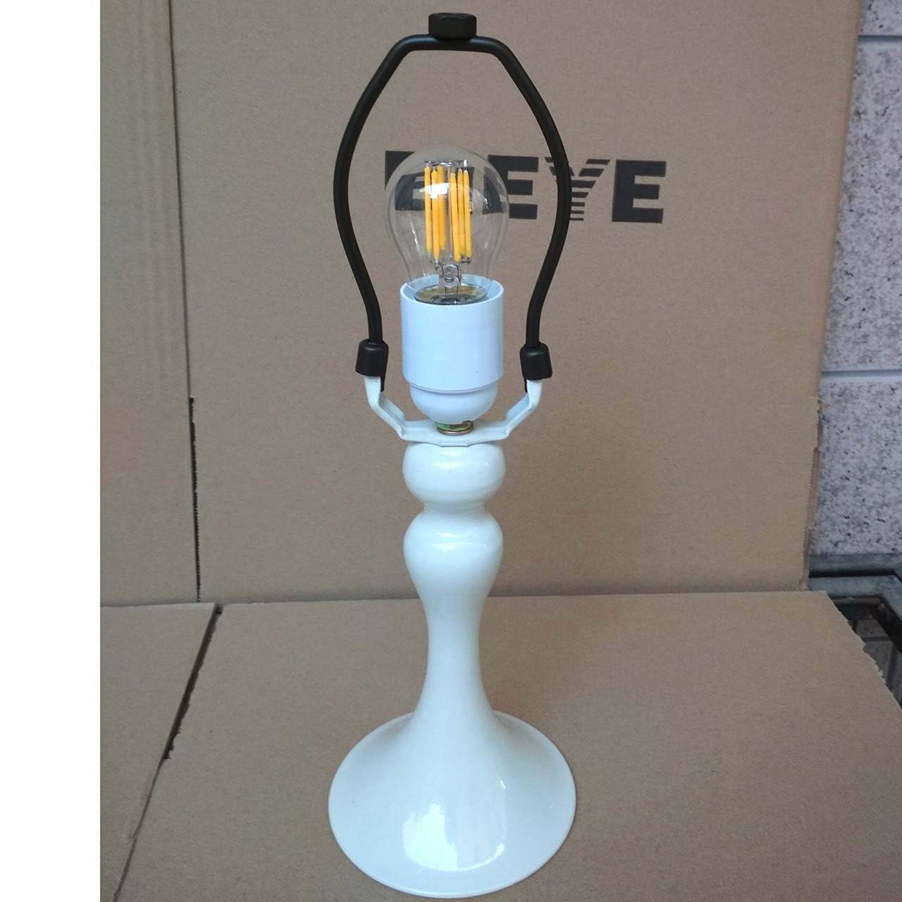 Bieye Mediterranean Tiffany Style Stained Glass Table Lamp - 8" Blue Shade