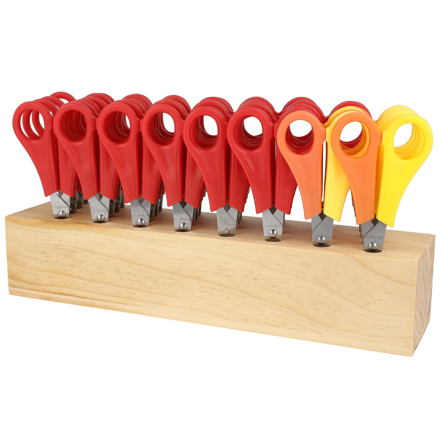 Westcott Children's Scissors - 32 Piece Set in Wooden Block - 13cm