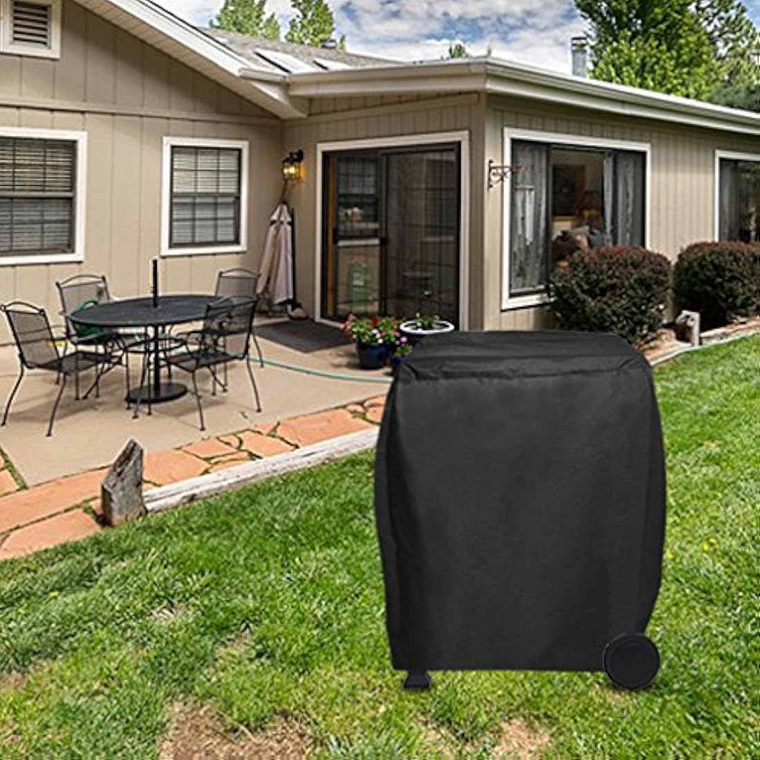 Onlyfire Universal BBQ Grill Cover for Tepro Toronto - Waterproof Black