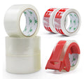 BOMEI PACK Heavy Duty Packing Tape – 6 Rolls with Dispenser