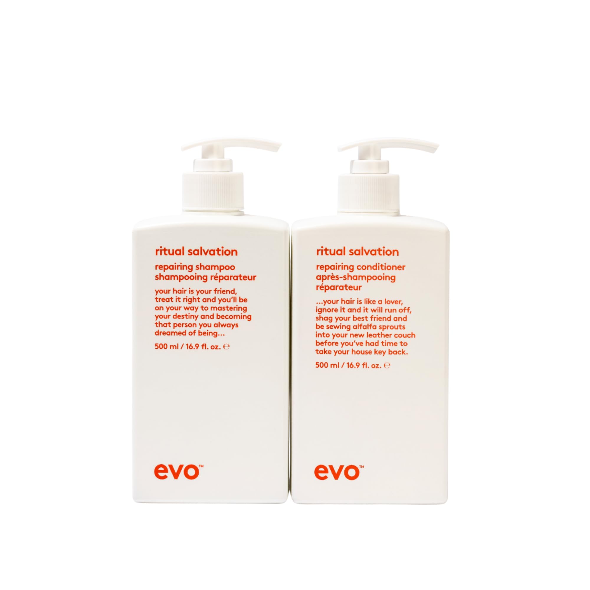 Evo Ritual Salvation Repairing Shampoo & Conditioner Duo - 1L Supersize