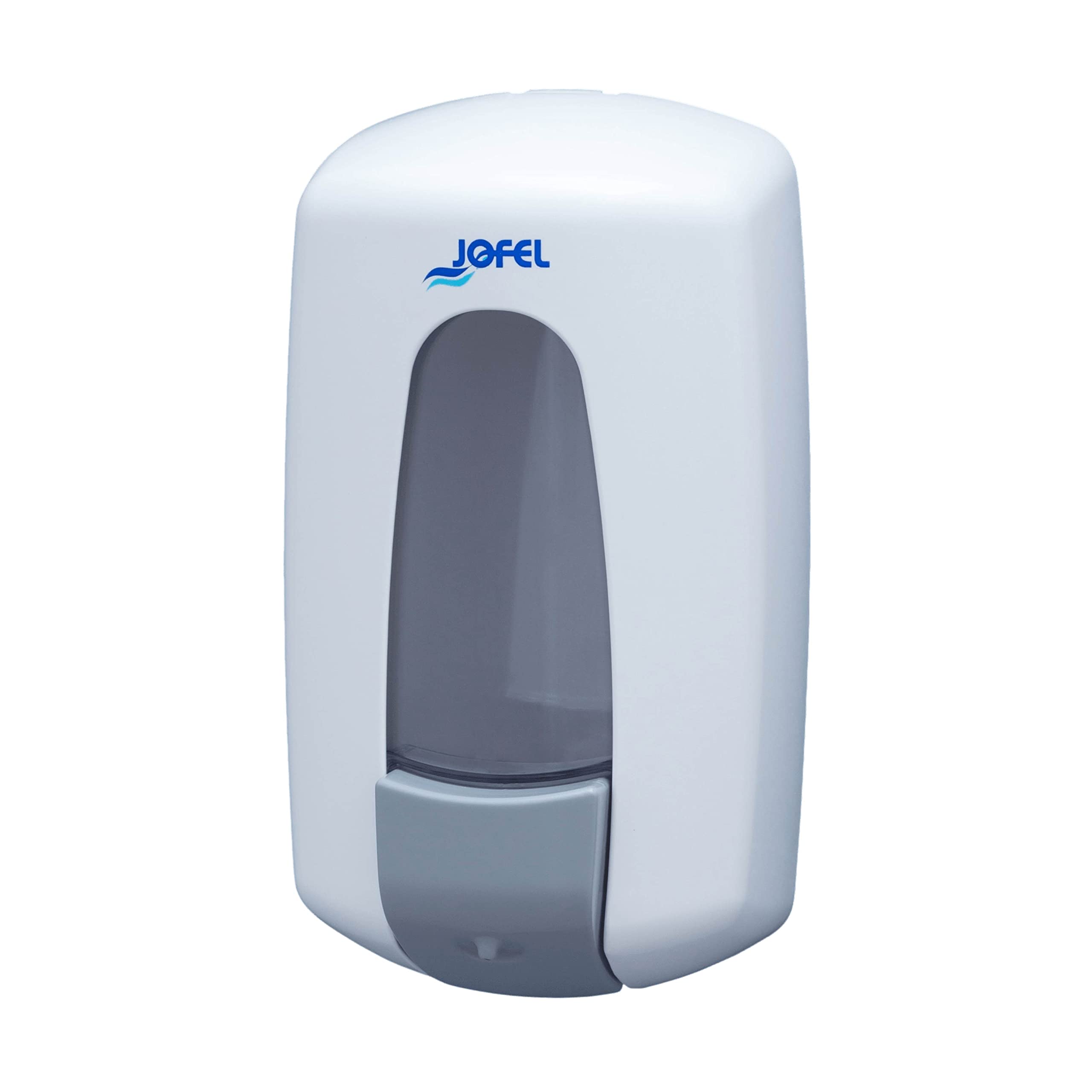 Bunzl Aitana Refillable Soap Dispenser – White Plastic Bathroom Pump