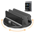 OMOTON Vertical Laptop Stand, 360° Swivel Dual Slot Aluminium Holder