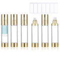 Jolof Store 6-Piece Airless Pump Bottle Set | 50ml Travel Containers