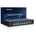 Jolof Store 10-Port 10Gb Unmanaged Ethernet Switch | 8x2.5G & 2x10G RJ45