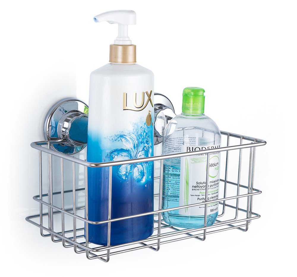 SANNO Suction Shower Caddy – SUS 304 Stainless Steel Bathroom Shelf