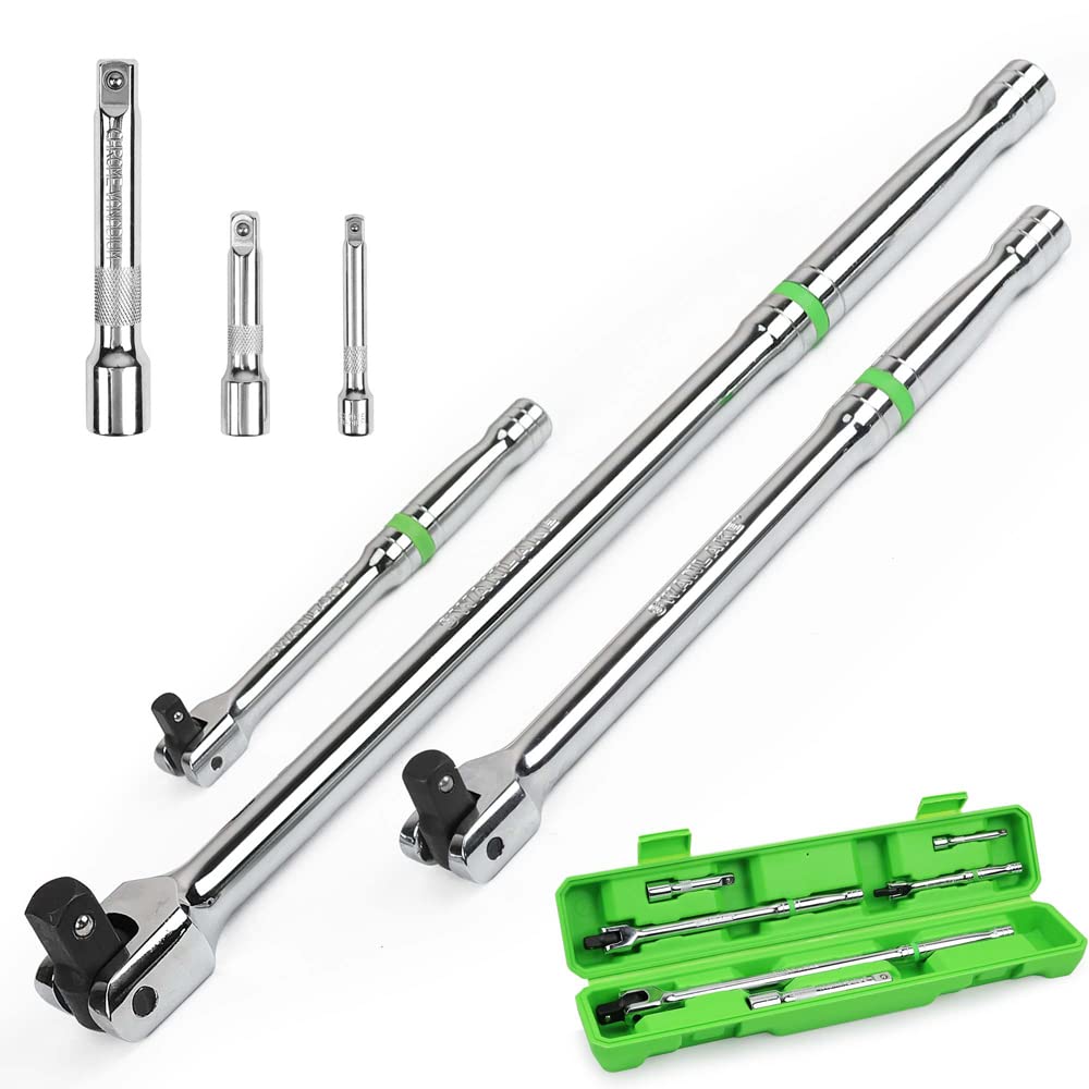 SWANLAKE 6PC Breaker Bar Set | 1/4", 3/8", 1/2" Drive Heavy Duty Tools