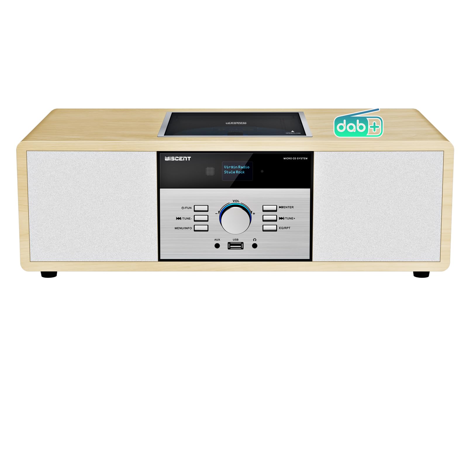 Jolof Store Vintage Wooden Hi-Fi System with DAB+ Radio and CD Player