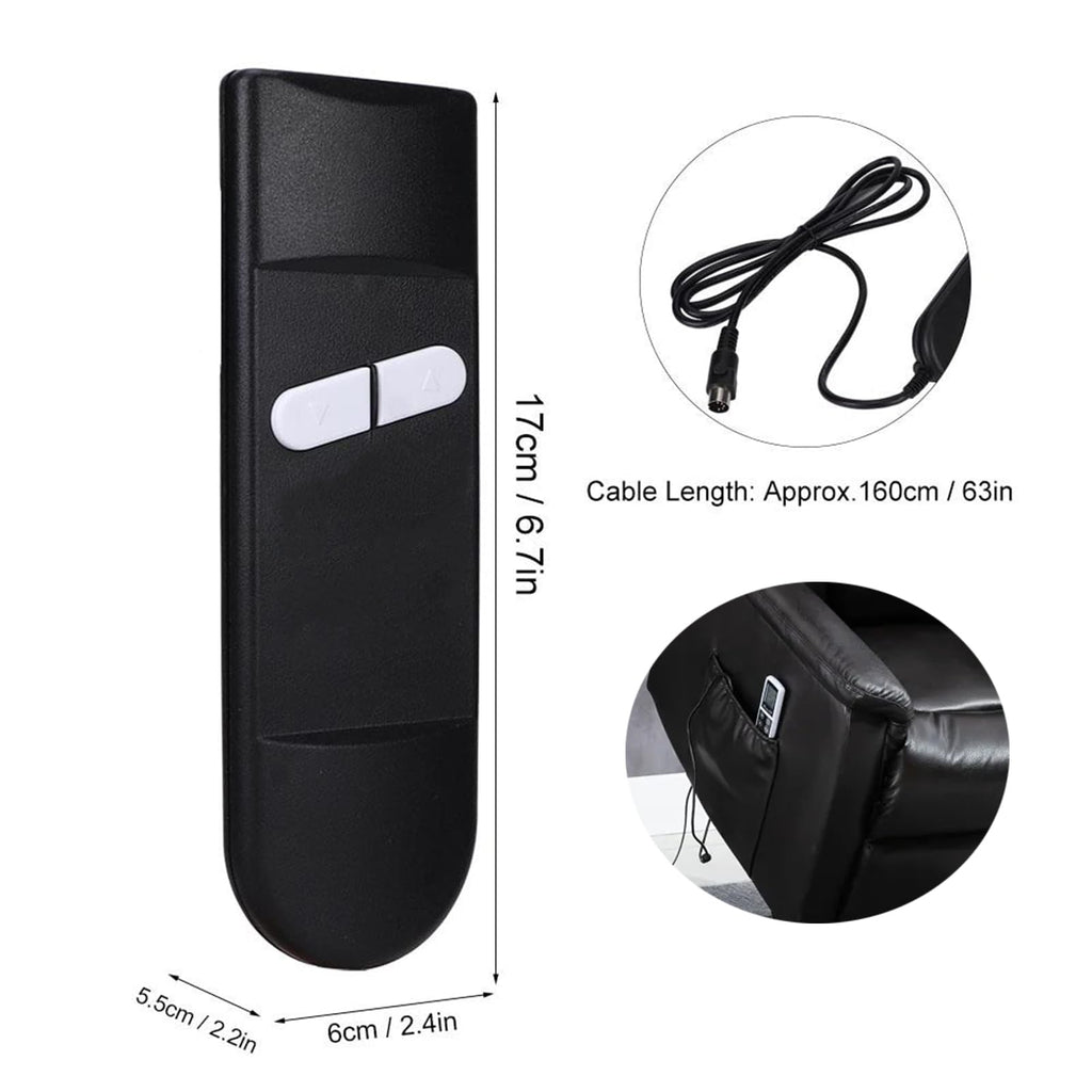 DeJivsin Recliner Hand Controller 2-Button and 5-Pin Lift Control for Main Office Chairs, Recliner, Recliner, TV Chair, Remote Power Recliner